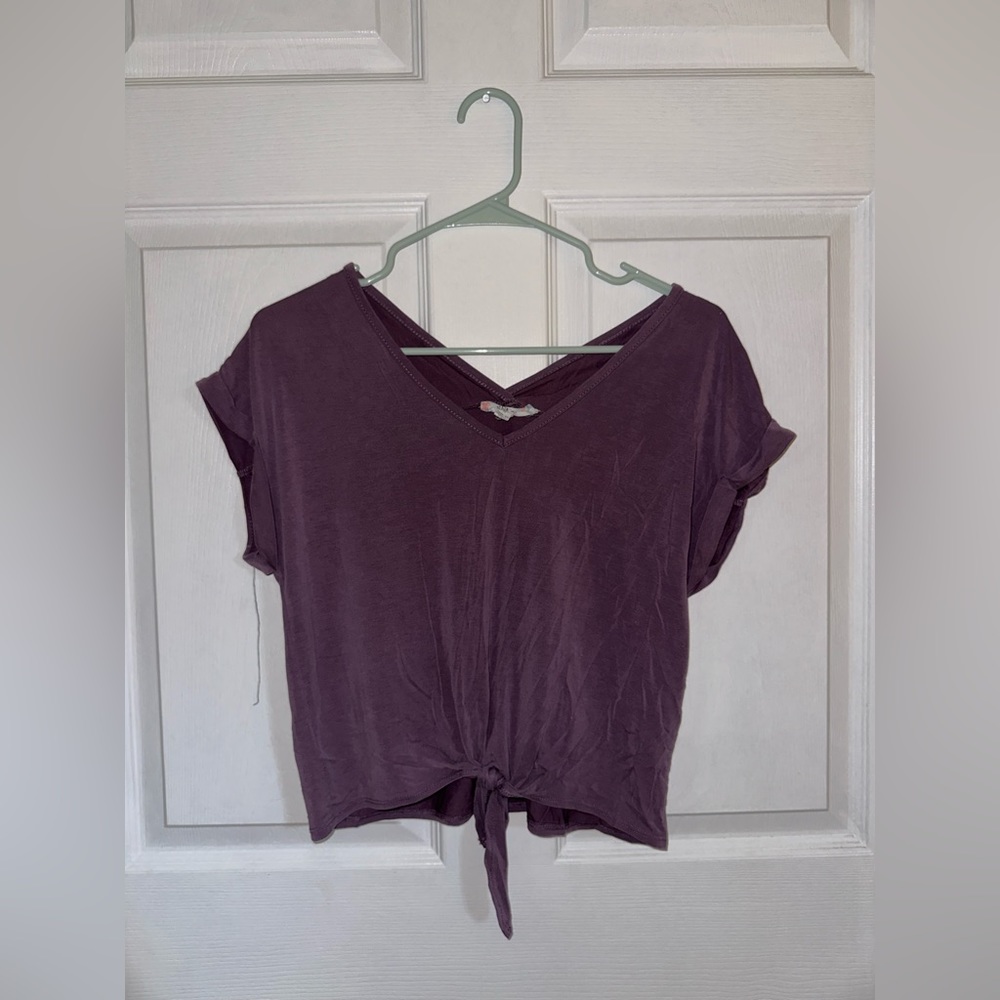 Pink rose medium purple T-shirt